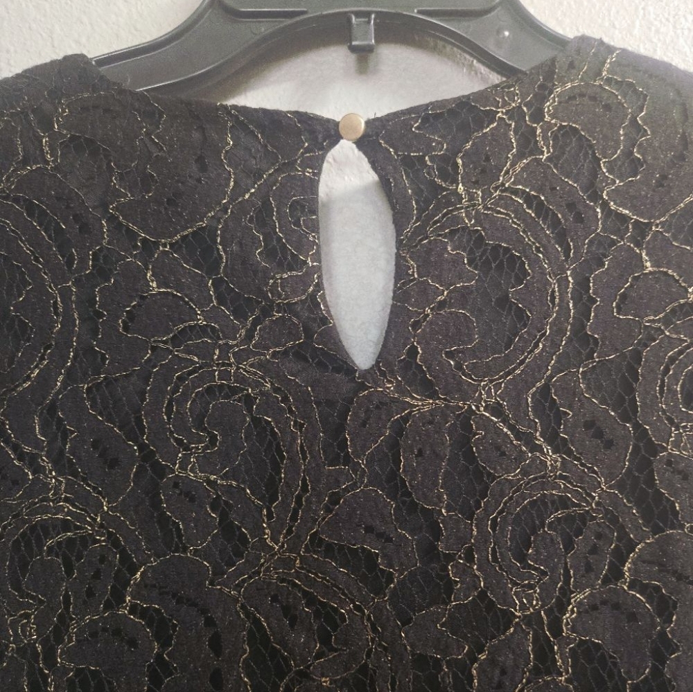 NWOT! Liz Claiborne Career Sleeveless Lace Overlay Top - Picture 5 of 6